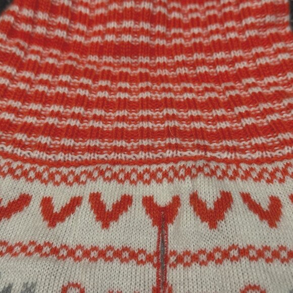 Blueberry Pet Dog Sweater, Turtleneck Knit Sweater, Fair Isle Reindeer Orange, L - Picture 7 of 13